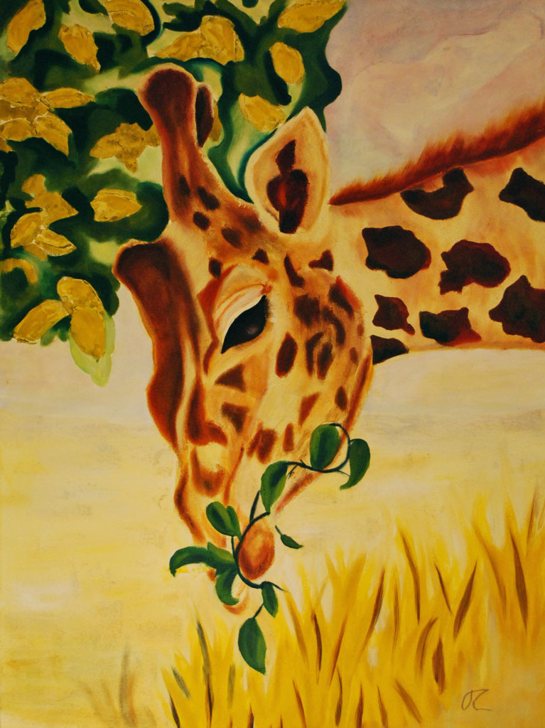 Etende giraffe